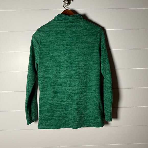 Kelly Green- Romanstii Quarter Zip Cowl Neck Sweatshirt | Size S - Picture 2 of 7